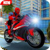 World Superhero Stunts motorBike Racing Games 2019