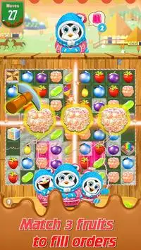 Sweet Fruit Candy - Juice Fruit Land - Match 3 Screen Shot 1