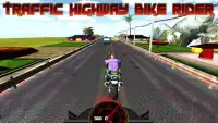 Traffic Highway Bike Rider Screen Shot 0