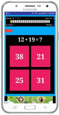 Maths Quiz,  Math Game Screen Shot 1