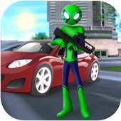 Power Spider Stickman Hero: Rope Vice Town Crime