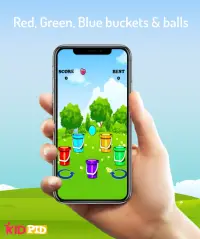 Kidpid Ball & Bucket - Free Color Matching Game Screen Shot 3