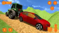 Pesado Tractor Halar 3d : Coche Remolque Screen Shot 0