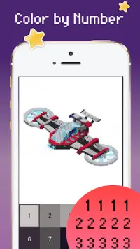 Spaceship color by number : Spacecraft coloring Screen Shot 3