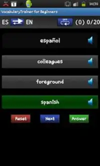 Vocabulary Trainer (ES/EN) Beg Screen Shot 5
