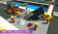 Blocky Highway Road Building Screen Shot 4