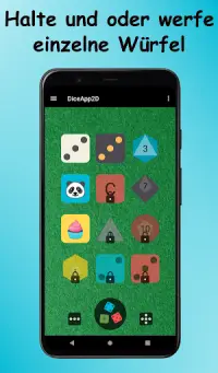 Würfel App 2D: Symbole, Farben, Zahlen und Wörter Screen Shot 5