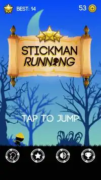 Stickman Running Screen Shot 0