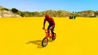 Superhero BMX Stunts Racing: Top Racing Games Screen Shot 1