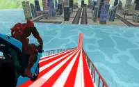 MegaRamp Bike Deadpool: City Rooftop GTStunt Game Screen Shot 1