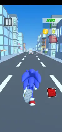 Blue Fast Runner City Hedgehog Sonik Screen Shot 0