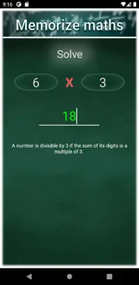 Memorize Maths - Multiply Module Screen Shot 0