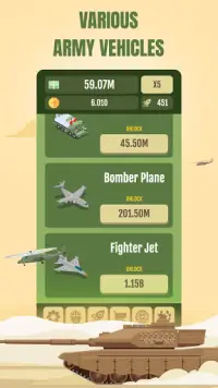 Idle Army Vehicle Tycoon - Idle Clicker Game Screen Shot 2