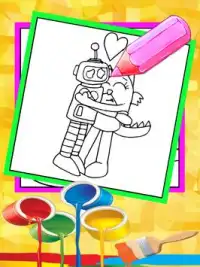 Coloring games gababa robot monsters Screen Shot 2
