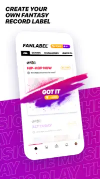 FanLabel - Daily Music Contests Screen Shot 1