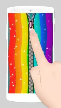rainbow fake zipper lock Screen Shot 0