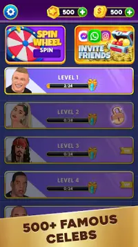 Who Is It? Celebrity Quiz Game Screen Shot 1