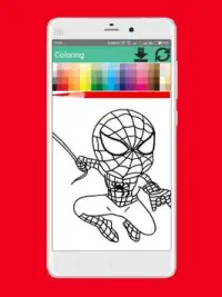 Coloring Super Hero Books Screen Shot 1