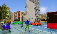 Superhelden-Passagierbus Fahrsimulation Spiel Screen Shot 2