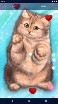 Cute Fluffy Cat Live Wallpaper Screen Shot 5