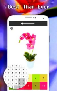 Cor da flor da orquídea pelo número: arte do Pixel Screen Shot 1