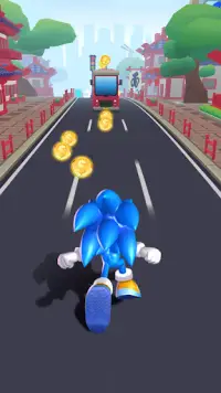 Blue Hedgehog Run: Super Runner Screen Shot 0