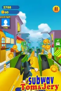 Subway Tom Cat Rush Screen Shot 2