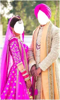 Couple Punjabi Wedding Frames Screen Shot 3
