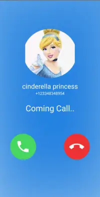 cinderella Princess fake Video Call and Chat Screen Shot 4