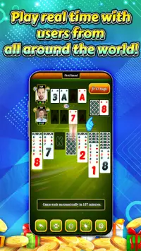 Solitaire Multiplayer Free Online Card Game. Screen Shot 1