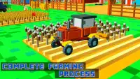 Blocky Tractor Farm Simulator Screen Shot 11