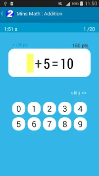 2 Mins Math for Kids! Screen Shot 1