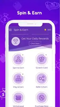 Spin and earn - unlimited earn money online Screen Shot 0