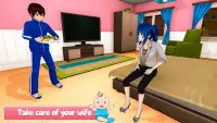 임신 한 엄마 시뮬레이터 : 애니메이션 소녀 가족 생활 Screen Shot 2