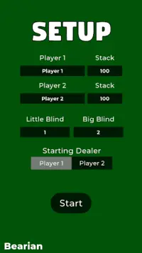 Heads Up Poker Screen Shot 1