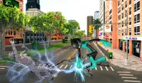 Green Grand Monster Stickman Crime City Battle Screen Shot 1