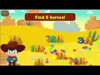 Cowboy Preschool Math Games Screen Shot 1