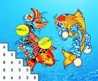 Coloring Book Koi Fish Pixel Art Screen Shot 0