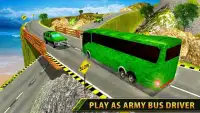 военный автобус Водитель Транспортер Игра 2018 Screen Shot 1
