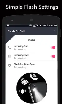 Flash On Call Screen Shot 1