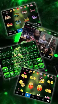 Green Zombie Skull Klavye Teması Screen Shot 3