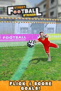 स्ट्रीट फुटबॉल स्ट्राइकर रियल सॉकर फ्री किक गेम Screen Shot 0