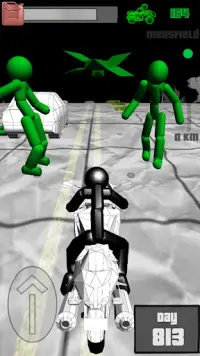 Stickman Zombie: Motorcycle Ra Screen Shot 2