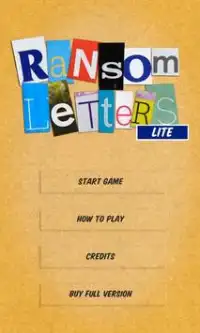 Ransom Letters Lite Screen Shot 0