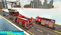 Heavy Ladder Fire Truck City Rescue 2019 Screen Shot 9