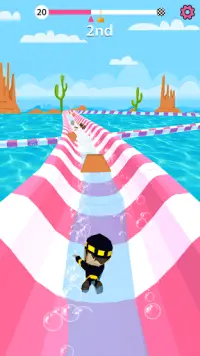 Aqua Path Slide Water Park Race 3D Game Screen Shot 0