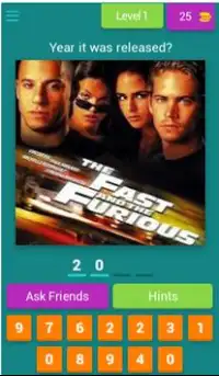 Fast and Furious Quiz Screen Shot 0