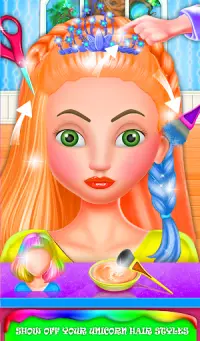 Rainbow Unicorn Princess makeover! Magic Outfits Screen Shot 11