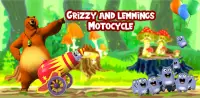 Grizzy les Lemmings driving motobike Screen Shot 0