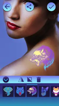 Neón Tatuaje Simulador Screen Shot 1